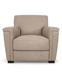 Softline 100% Italian Leather Chair in Caruso Bone
