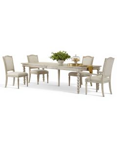 American Drew Cambric Bastiste Rectangular Creme Dining Table & Chairs Set