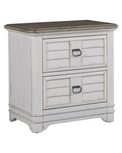 American Woodcrafters Meadowbrook 2-Drawer Nightstand Whitewash/Sand
