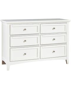 Vaughan-Bassett Bonanza White 6-Drawer Double Dresser