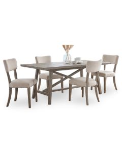 Bernhardt Albion 5-Piece Weathered Wood Finish Rectangular Dining Set