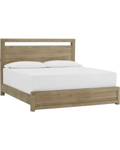 Aspen Home Modern Loft King Panel Bed With USB in Modern Khaki