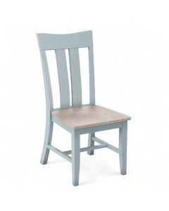 John Thomas Ava Margaritaville Glacier Side Chair with Burlap Seat