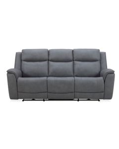 Hudsons Furniture Exclusive Douglas Storm Blue Leather Power Reclining Sofa