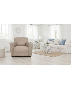 Softline 100% Italian Leather Chair in Caruso Bone