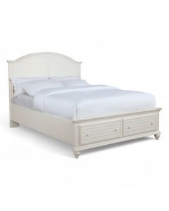 Madison Avenue Seaside White King Storage Bed