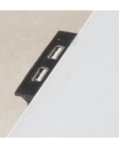 Palmetto Home Cane Bay White 3-Drawer Nightstand