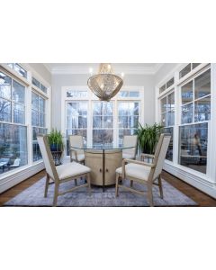 Seawinds Rio Vista Earth Clay 54 Round Dining Table With Storage & 4 Side Chairs Set