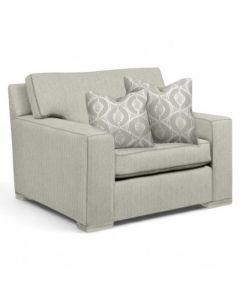 Kincaid Comfort Select Chair and a Half in Alanis Nickel with Olive Oyster Accent and Weathered Gray Finish