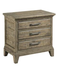Kincaid Plank Road Blair 3-Drawer Nightstand in Stone