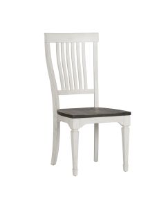Liberty Furniture Allyson Park Wire Brushed White Slat Back Side Chair