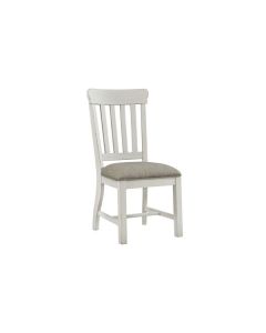 Intercon Drake Two-Toned Rustic White & French Oak Dining Slat Back Side Chair