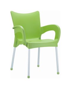 Compamia Romeo Resin Dining Arm Chair Apple Green