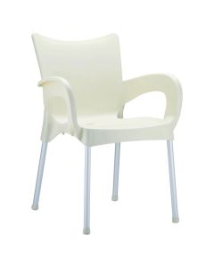 Compamia Romeo Resin Dining Arm Chair Beige
