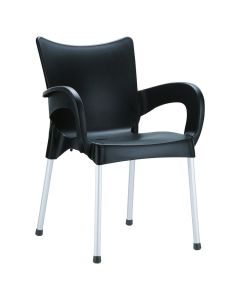 Compamia Romeo Resin Dining Arm Chair Black