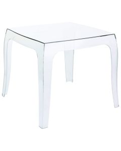 Compamia Queen Polycarbonate Side Table Transparent Clear