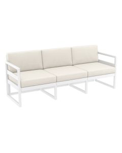 Compamia Mykonos Patio Sofa White with Sunbrella Natural Cushion