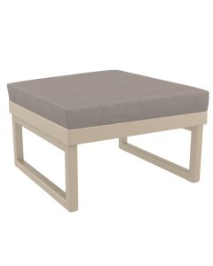 Compamia Mykonos Ottoman Taupe with Sunbrella Taupe Cushion