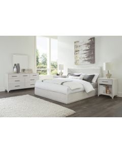 Palmetto Home Panama Jack Abaco White King Upholstered Headboard