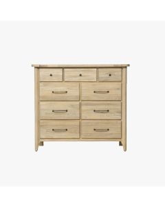 aria 9-drawer chest in natural sand