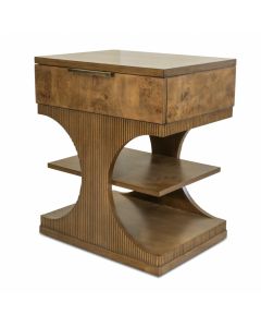 Seawinds Manhattan Valley 1-Drawer Accent Nightstand in Vintage Chestnut