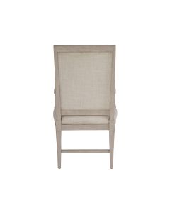 Universal Coalesce Asbury Oyster Upholstered Dining Armchair in Rolling Fog