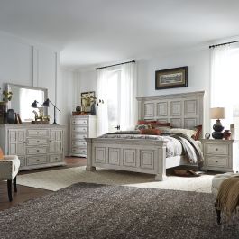 Liberty Furniture Complete King Bedroom Set Panel White Bed