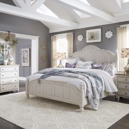 Liberty Furniture Complete King Bedroom Set Poster Bed Dresser Mirror Nightstand Farmhouse Reimagined Hudson s Furniture Mattress