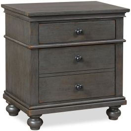 【極美品】ASPLUND アスプルンド FAR EAST FURNITURE Aspenhome Oxford Peppercorn 2-Drawer Nightstand | Hudson's