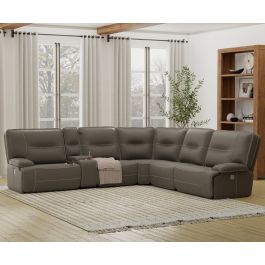 Parker House Spartacus 6-Piece Haze Sectional | Hudson's Furniture