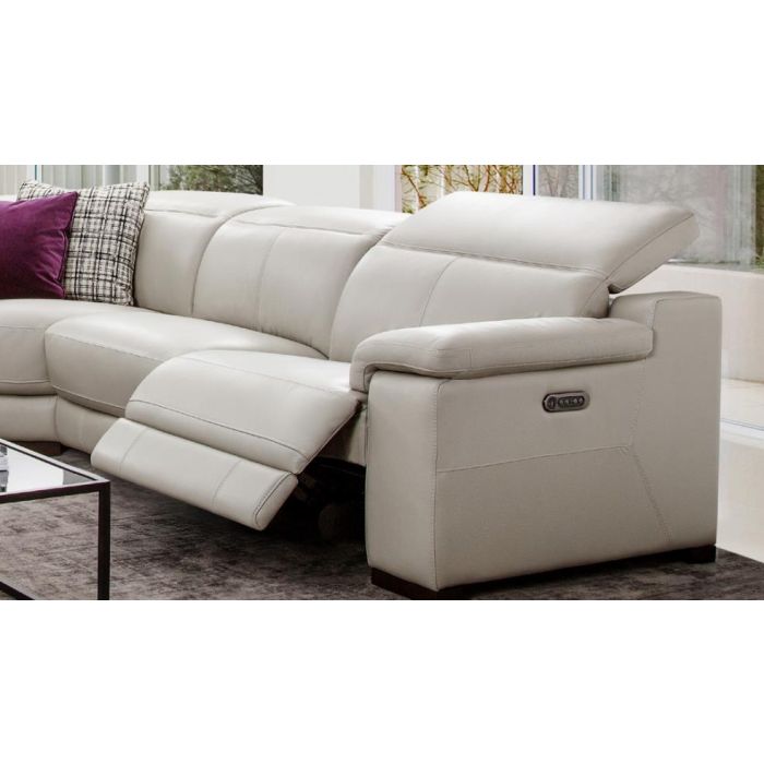 HTLArizona Leather Frost Power Reclining 5-Piece Sectional