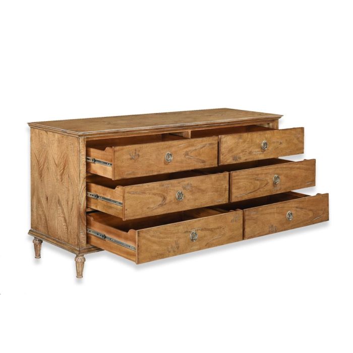 Noble Furniture Crest 6-Drawer Dresser in Beachwood Finish Noble Furniture Crest 6-Drawer Dresser in Beachwood Finish
