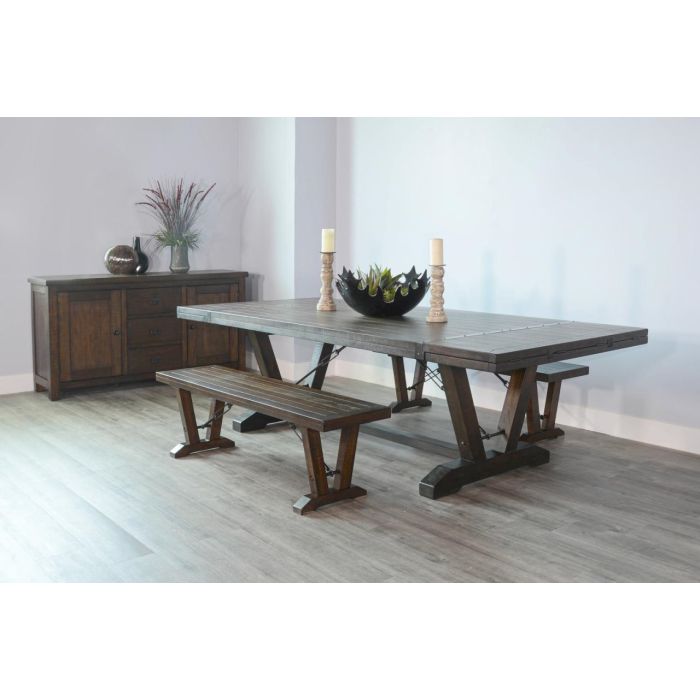 tobacco leaf table Homestead - Yellowstone Extension Table With Folding Leaves