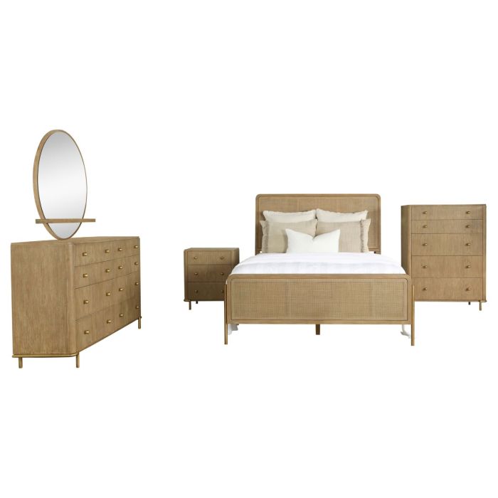 Arini 5-piece Eastern King Bedroom Set Cream and Sand Wash