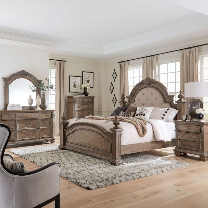 Upholstered king bedroom set top