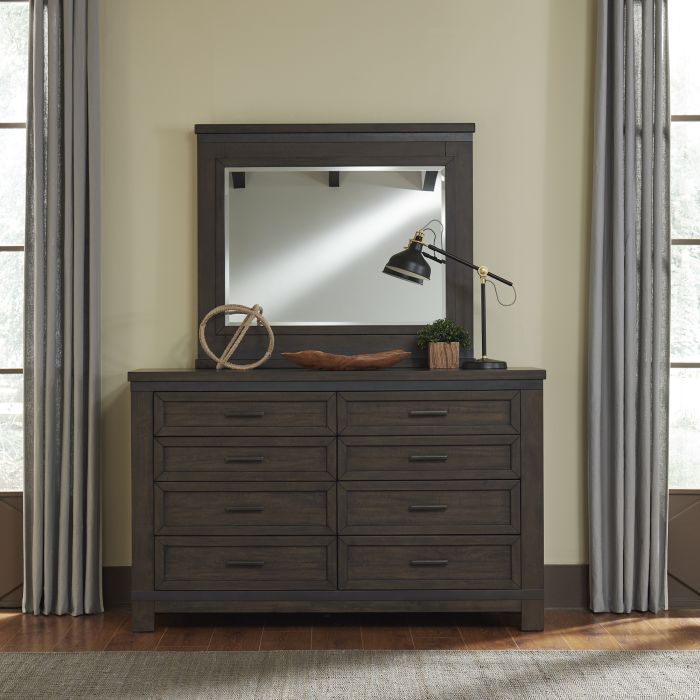 grey dresser with mirror set Lodenbay - Antique Gray main image 1
