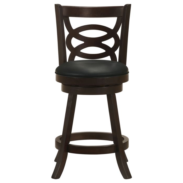 Coaster Calecita Wood Swivel Counter Stool Cappuccino