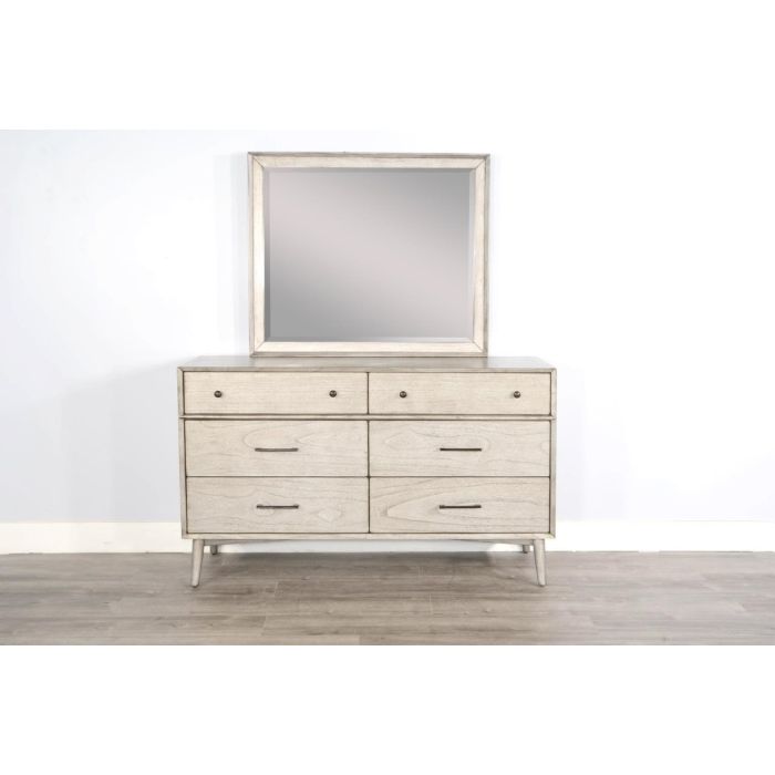 american modern dresser Furniture of America Forma Mid Century 6 Drawer Dresser with English Dovetails Walnut