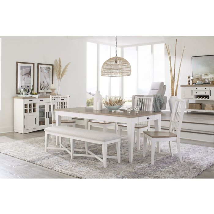 Parker House American 60 Rectangle Dining Table with 4 Side Chairs Bench Hudson s Furniture Mattress