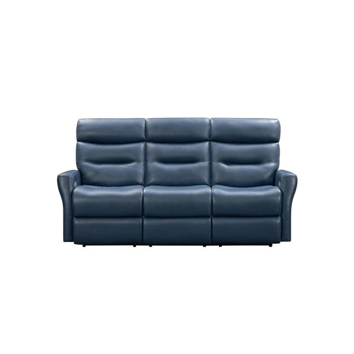 Enzo Power Reclining Sofa with Power Headrest In Navy Blue
