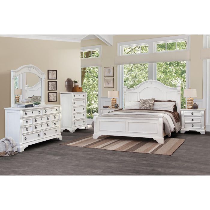 Queen bedroom set with 2025 dresser and mirror