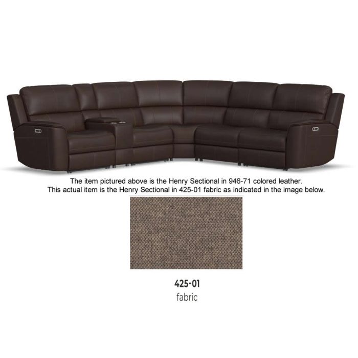 Flexsteel Henry 6-Piece Fabric Sectional | Hudson's Furniture +