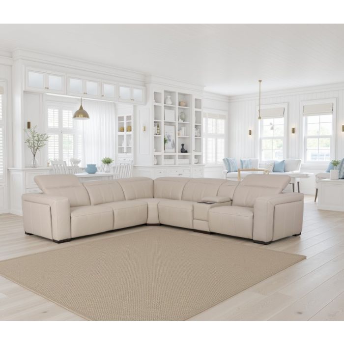HTL International Orlando 6-Piece Power Reclining Frost Sectional