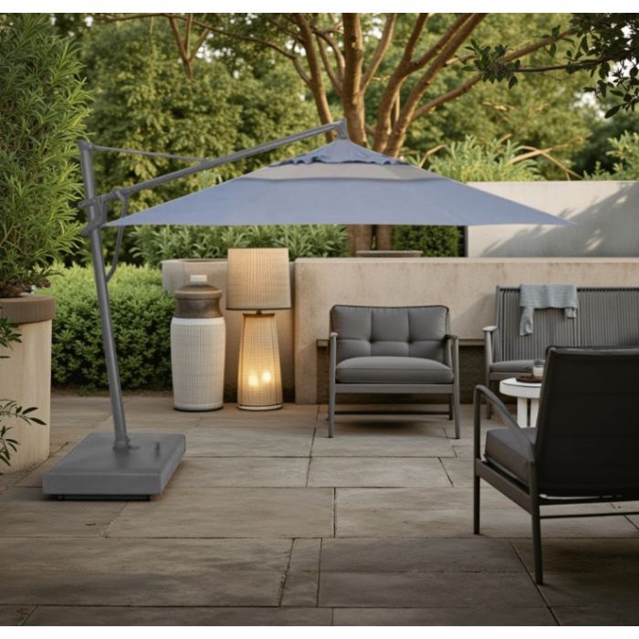 Treasure Garden Cast Ocean Beacon 13 Foot with Anthracite Cantilever  Octagon Outdoor Umbrella (Base Sold Separately)