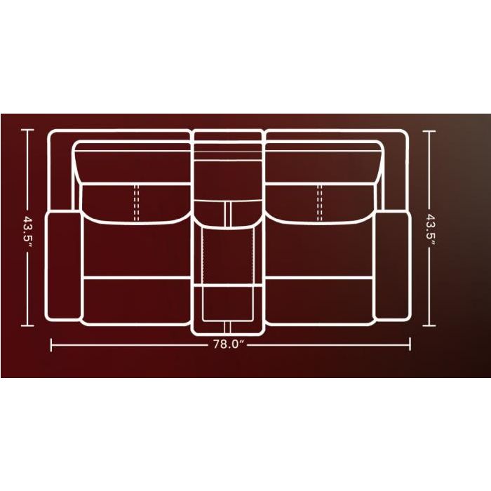 Moto Motion Harmony Console Loveseat with Home Theater & Multi
