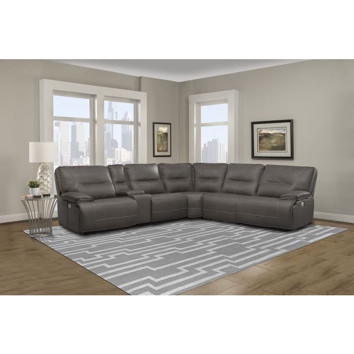 Parker House Spartacus 6-Piece Haze Sectional | Hudson's Furniture