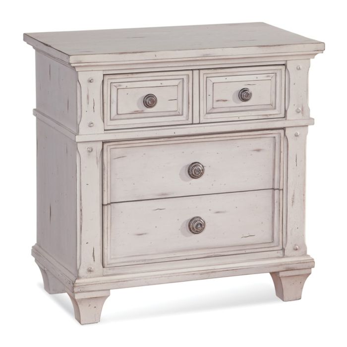 American Woodcrafters Sedona 3-Drawer Nightstand Cobblestone White ...