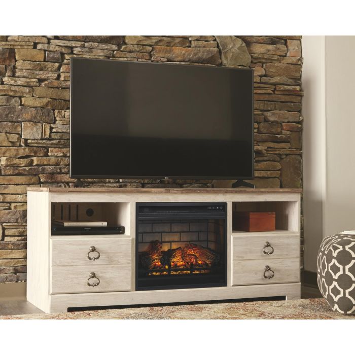 Ashley 64 Inch Willowton TV Stand with Electric Fireplace