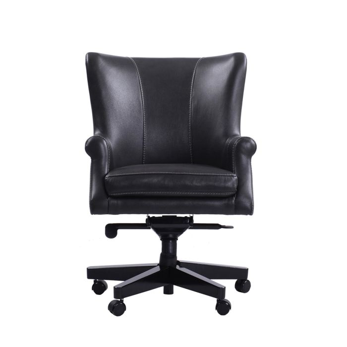 Parker House Leather Black Cyclone Home Office Desk Chair | Hudson's ...