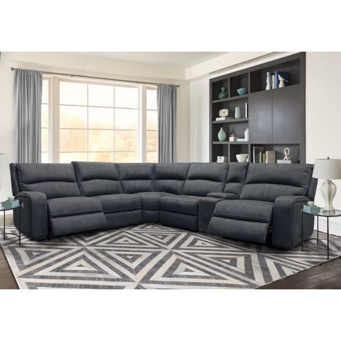 Parker House Polaris Collection 6-Piece Sectional in Slate Color